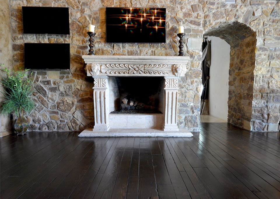 Douglas Fir and Longleaf Pine, Dark Brown, Reclaimed, Solid Hardwood Floor